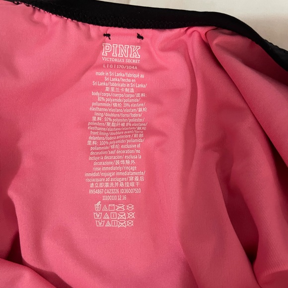 Victoria Secret Black Tie Front One Piece Large Swimsuit - Picture 3 of 6